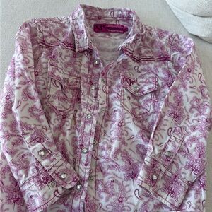 Pink Paisley Button-Up Shirt